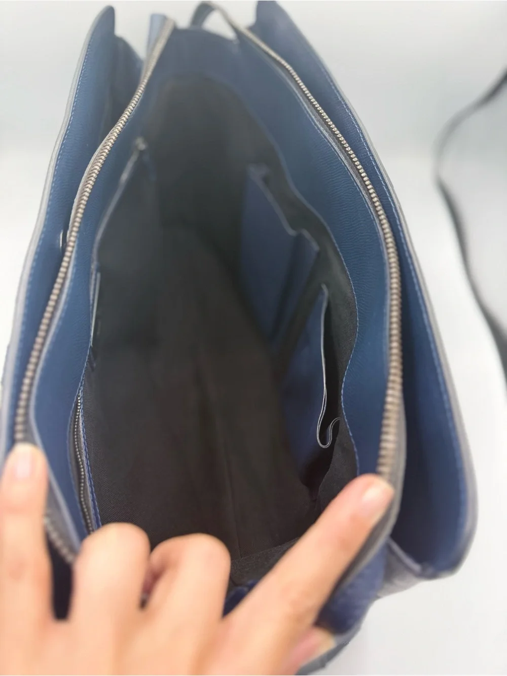 Valentino Garavani Vintage Navy Blue Leather Tote